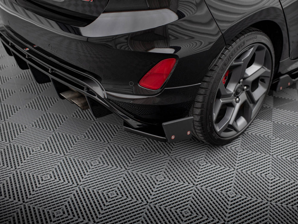 Rear Side Splitters V.4 + Flaps compatible with Ford Fiesta ST Mk8