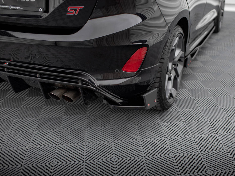 Rear Side Splitters V.4 + Flaps compatible with Ford Fiesta ST Mk8