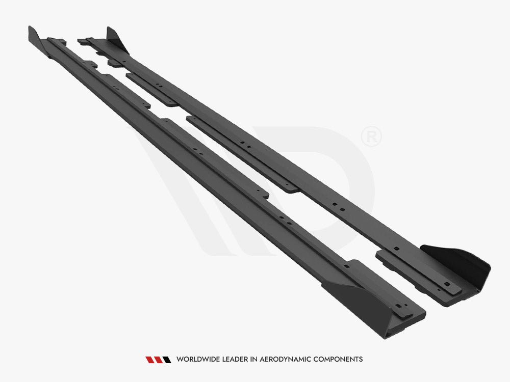 Street PRO Side Skirts Diffusers + Flaps compatible with Ford Fiesta ST / ST-Line Mk8