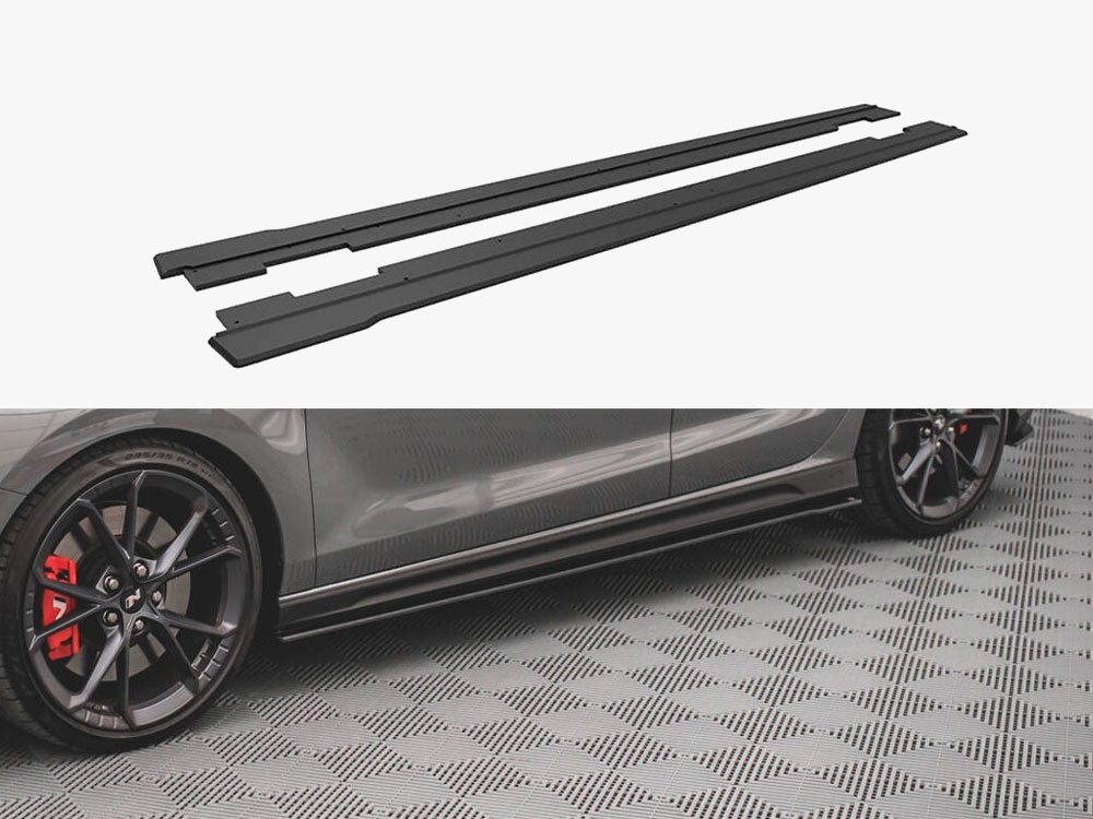 Street PRO Side Skirt Diffusers V.2 compatible with Hyundai i30 N / N Line Hatchback / Fastback Mk3 / Mk3 Facelift