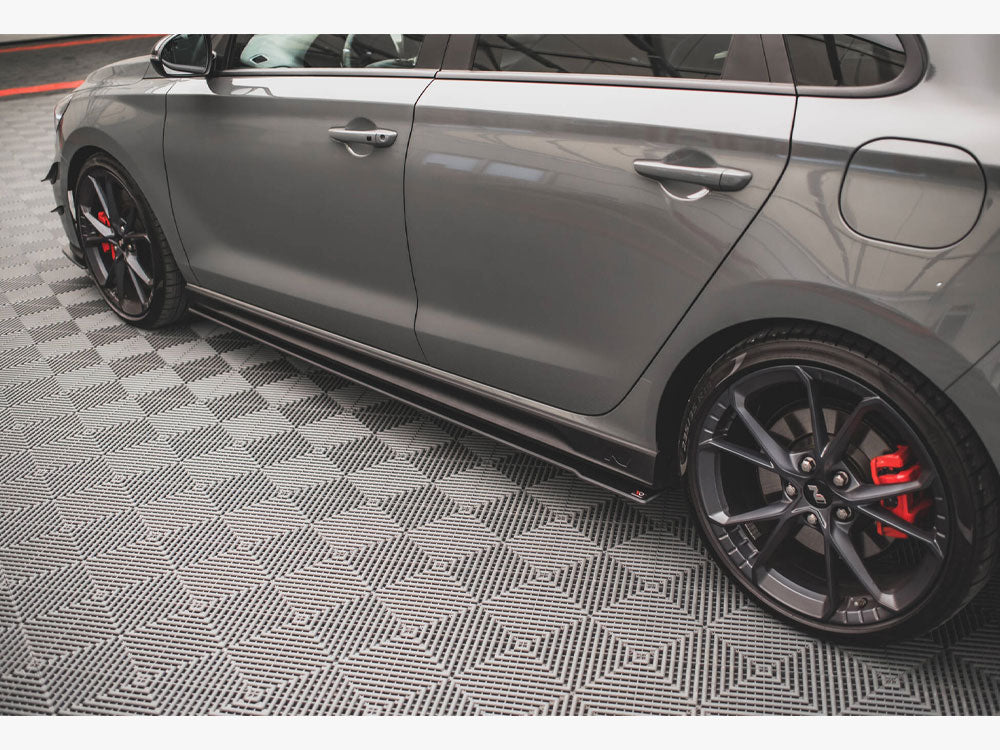 Street PRO Side Skirt Diffusers V.2 compatible with Hyundai i30 N / N Line Hatchback / Fastback Mk3 / Mk3 Facelift