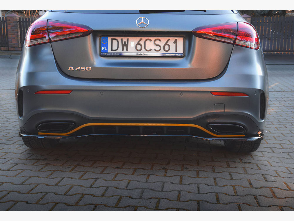 Rear Splitter (Vertical Bars) compatible with Mercedes-Benz A Hatchback AMG Line W177