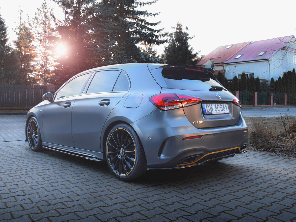 Rear Splitter (Vertical Bars) compatible with Mercedes-Benz A Hatchback AMG Line W177