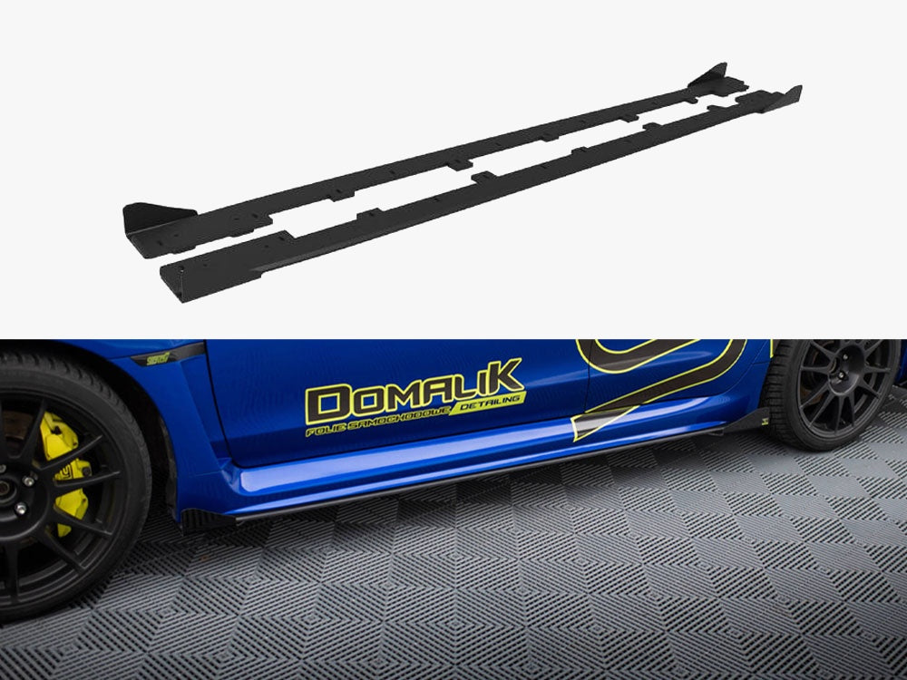 Street PRO Side Skirts Diffusers + Flaps compatible with Subaru WRX STI Mk1
