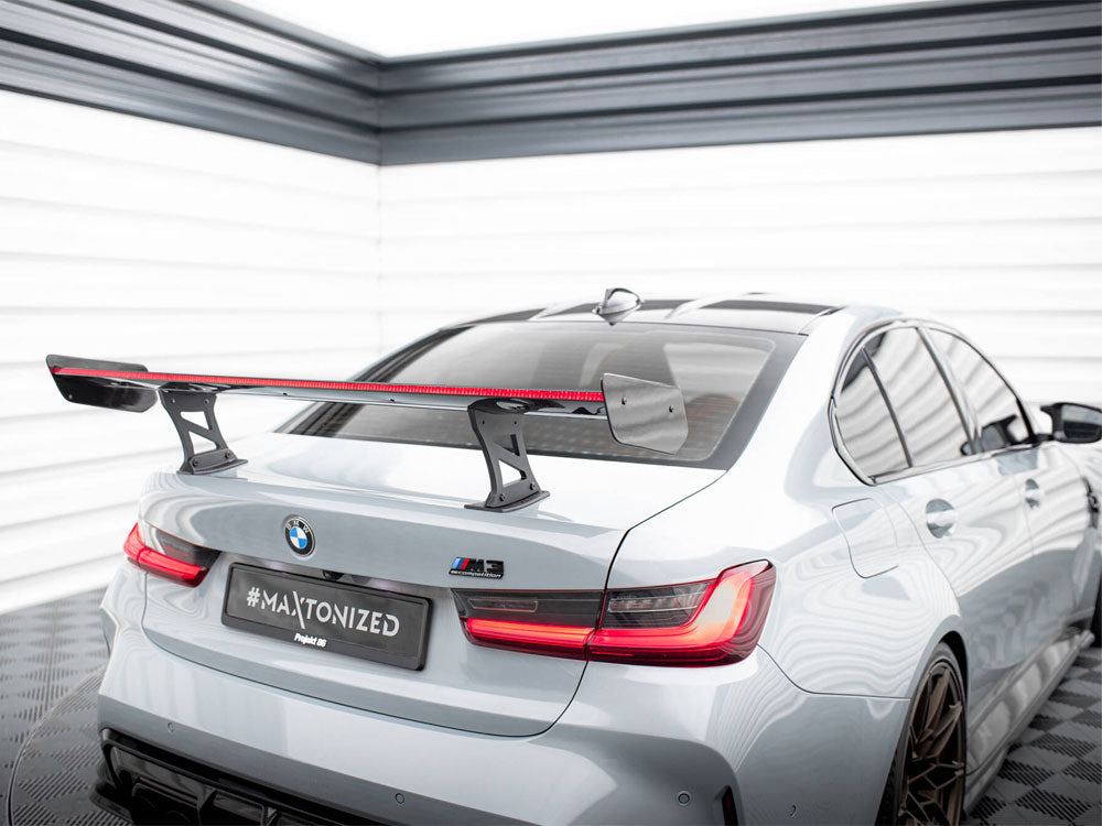 Carbon Spoiler With Internal Brackets Uprights + LED compatible with BMW M3 G80 / M340i G20 / 3 M-Pack G20 / 3 Standard G20