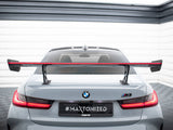 Carbon Spoiler With Internal Brackets Uprights + LED compatible with BMW M3 G80 / M340i G20 / 3 M-Pack G20 / 3 Standard G20