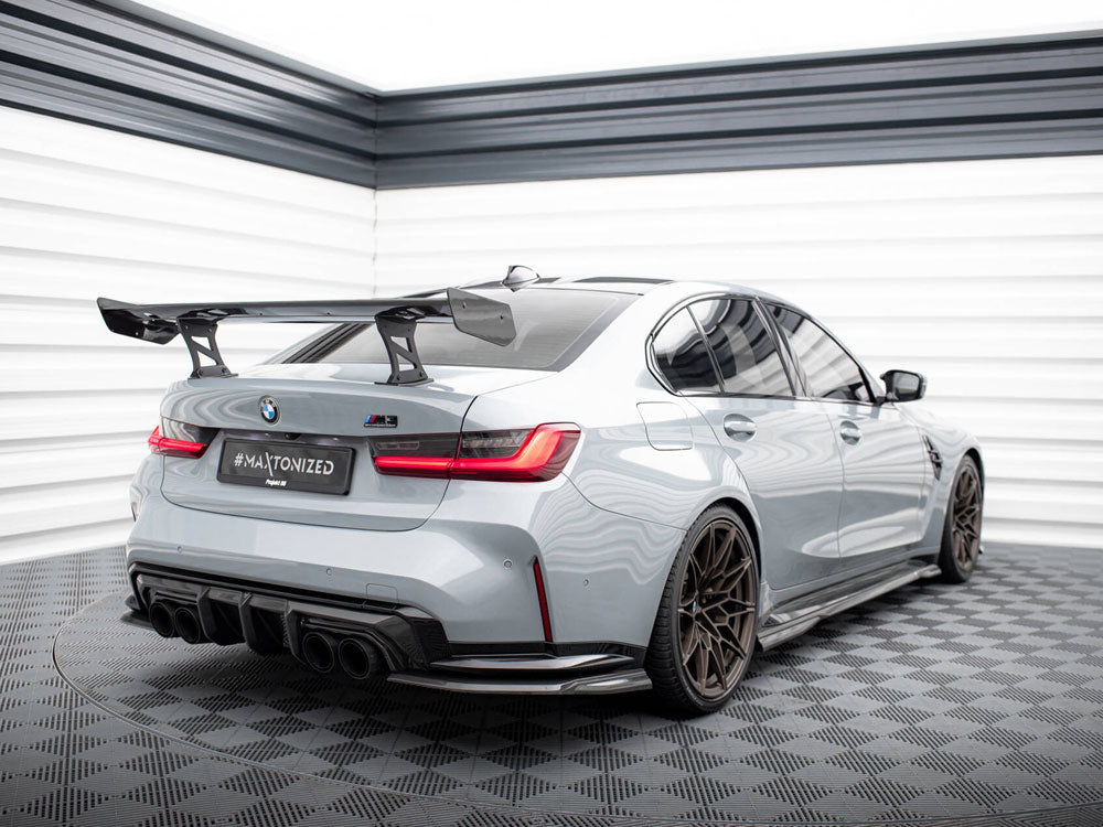 Carbon Spoiler With Internal Brackets Uprights compatible with BMW M3 G80 / M340i G20 / 3 M-Pack G20 / 3 Standard G20
