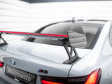 Carbon Spoiler With External Brackets Uprights + LED compatible with BMW M3 G80 / M340i G20 / 3 M-Pack G20 / 3 Standard G20