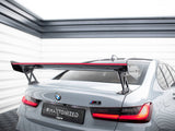Carbon Spoiler With External Brackets Uprights + LED compatible with BMW M3 G80 / M340i G20 / 3 M-Pack G20 / 3 Standard G20