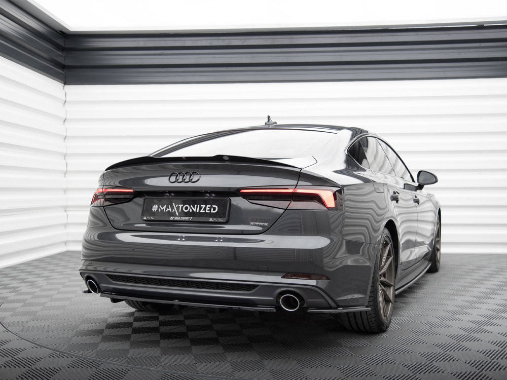 Central Rear Splitter (Vertical Bars) compatible with Audi A5 S Line F5 Coupe / Sportback