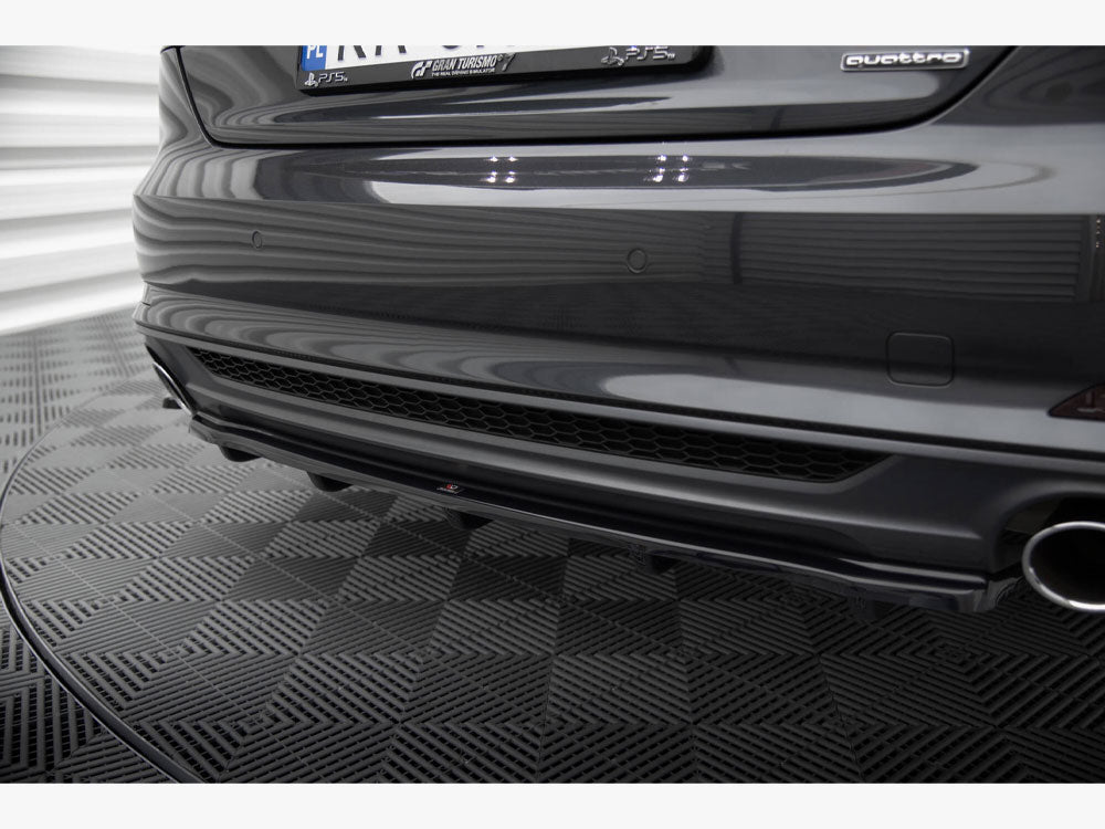 Central Rear Splitter (Vertical Bars) compatible with Audi A5 S Line F5 Coupe / Sportback