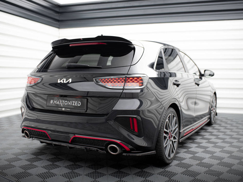 Central Rear Splitter (Vertical Bars) compatible with Kia Ceed GT Mk3 Facelift