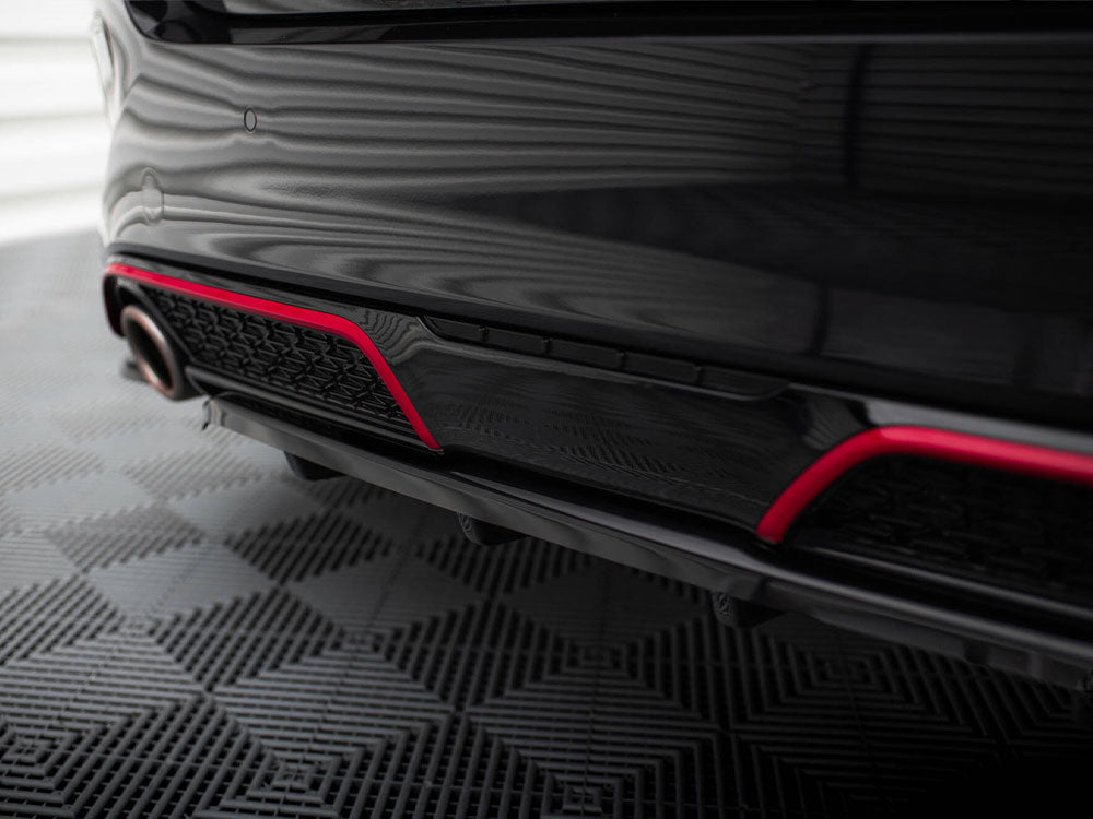 Central Rear Splitter (Vertical Bars) compatible with Kia Ceed GT Mk3 Facelift