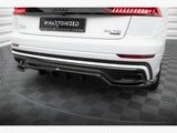 Central Rear Splitter (Vertical Bars) compatible with Audi Q8 S Line Mk1