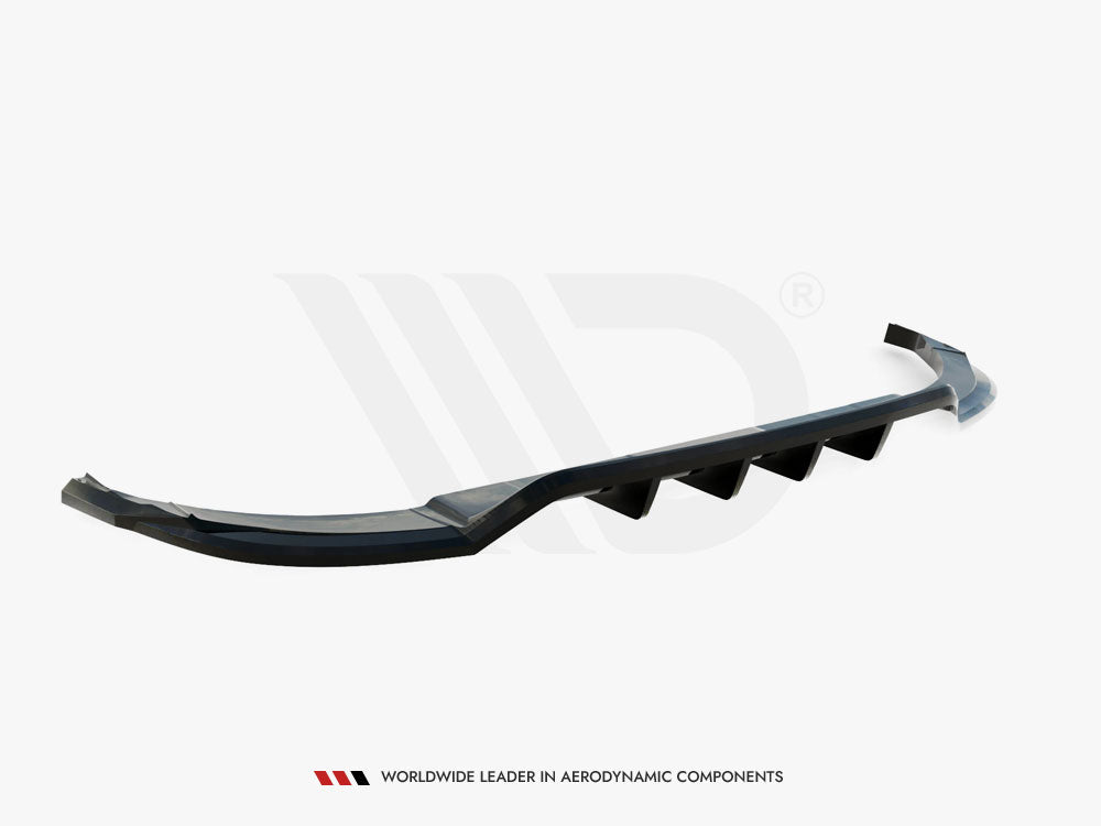 Central Rear Splitter (Vertical Bars) compatible with Audi Q8 S Line Mk1