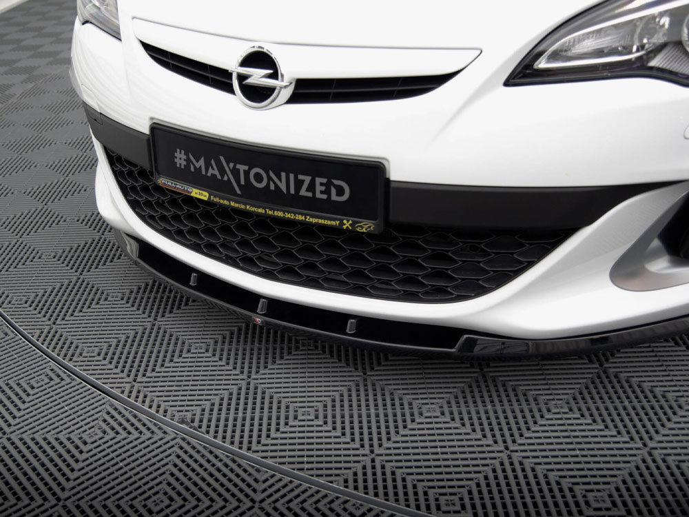 Front Splitter compatible with Opel Astra J OPC / VXR Nurburg - Carbon Look