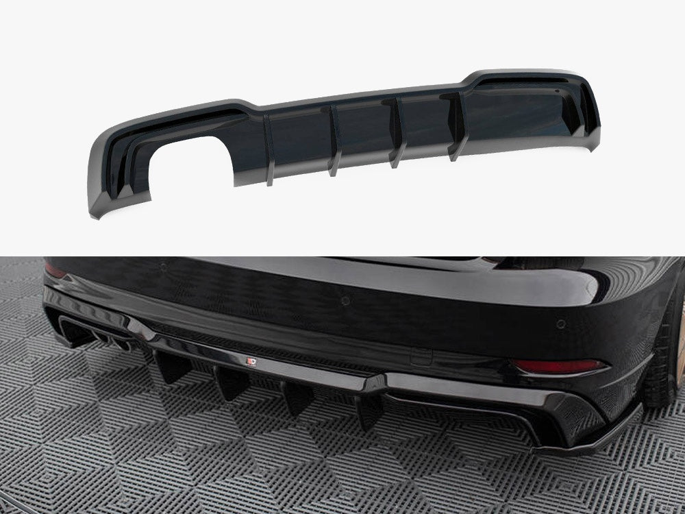 Rear Valance compatible with Audi A3 S Line Sportback 8V Facelift (Version with dual exhausts on one Side)