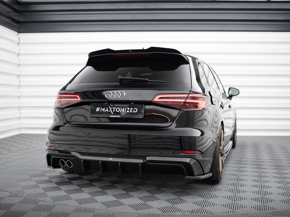 Rear Valance compatible with Audi A3 S Line Sportback 8V Facelift (Version with dual exhausts on one Side)