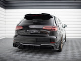 Rear Valance compatible with Audi A3 S Line Sportback 8V Facelift (Version with dual exhausts on one Side)