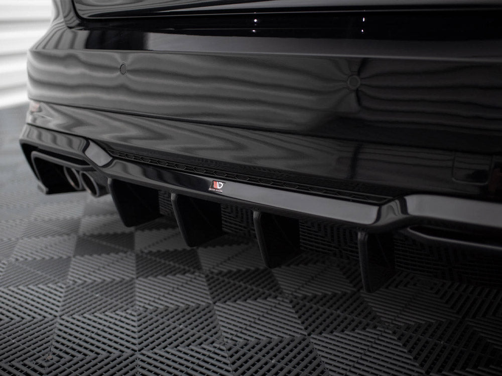 Rear Valance compatible with Audi A3 S Line Sportback 8V Facelift (Version with dual exhausts on one Side)