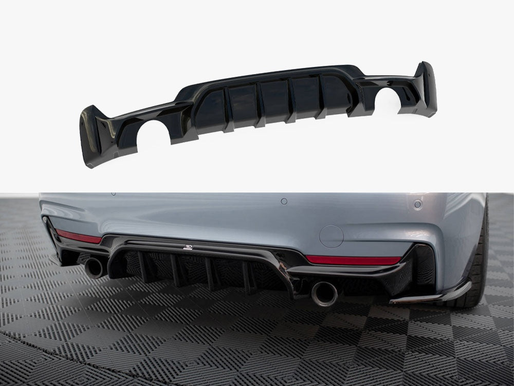 Rear Valance compatible with BMW 4 Coupe / Gran Coupe / Cabrio M-Pack F32 / F36 / F33 (Version with single exhausts on both sides)