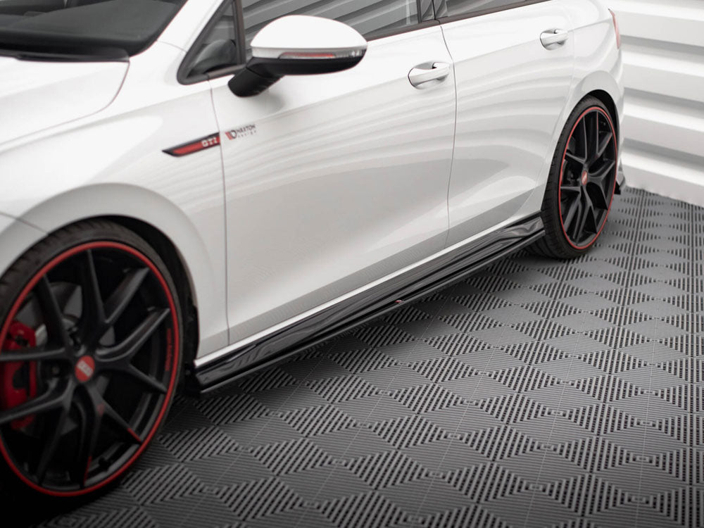 Side Skirts Diffusers V.4 compatible with Volkswagen Golf GTI / GTE / GTI Clubsport / GTD/ R-Line Mk8