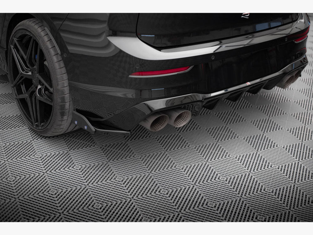 Rear Side Splitters V.5 + Flaps compatible with Volkswagen Golf R Hatchback Mk8