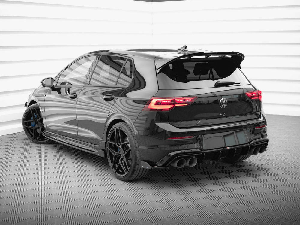 Rear Side Splitters V.6 + Flaps compatible with Volkswagen Golf R Hatchback Mk8
