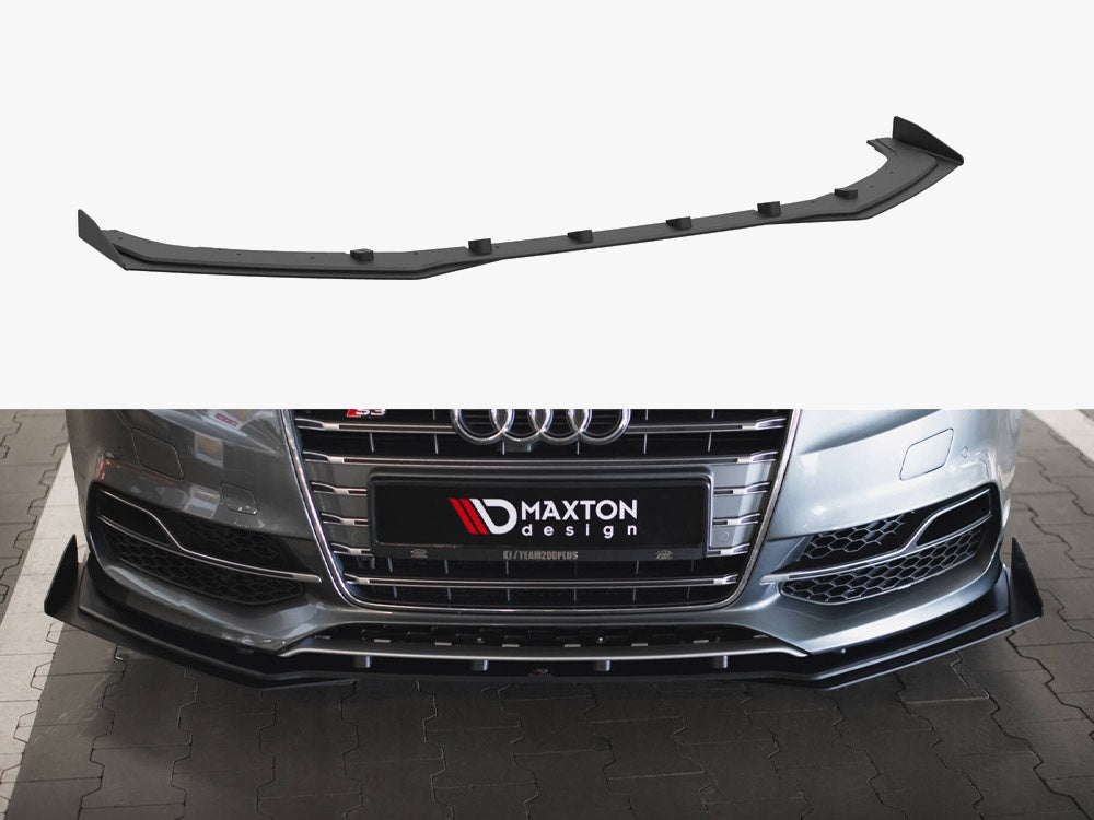 Street PRO Front Splitter + Flaps compatible with Audi S3 / A3 S Line Sedan 8V