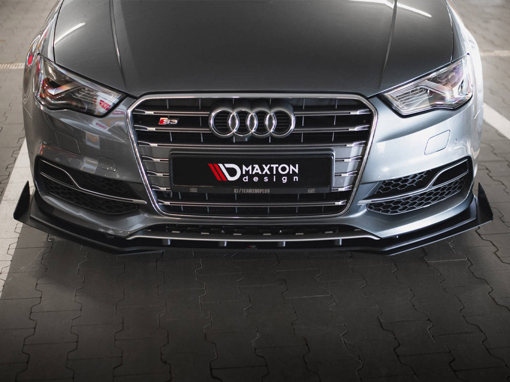 Street PRO Front Splitter + Flaps compatible with Audi S3 / A3 S Line Sedan 8V
