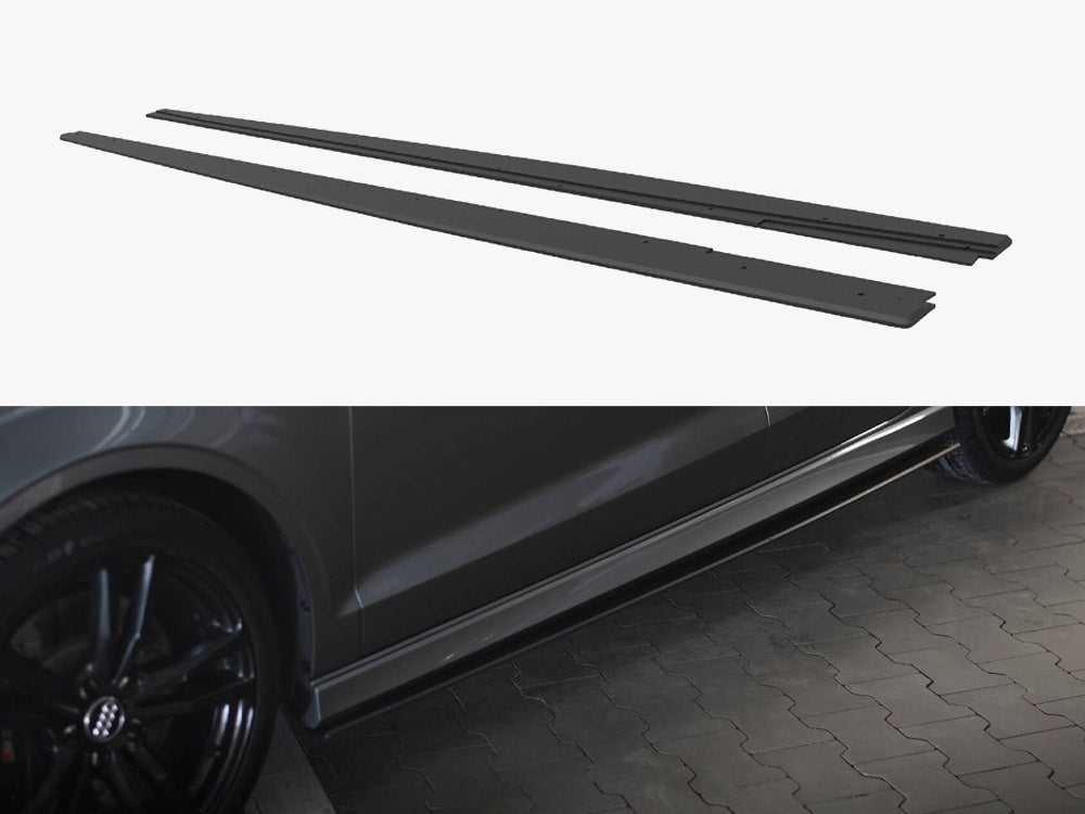 Street PRO Side Skirts Diffusers compatible with Audi S3 / A3 S Line Sedan 8V