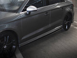 Street PRO Side Skirts Diffusers compatible with Audi S3 / A3 S Line Sedan 8V