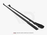 Street PRO Side Skirts Diffusers + Flaps compatible with Audi S3 / A3 S Line Sedan 8V