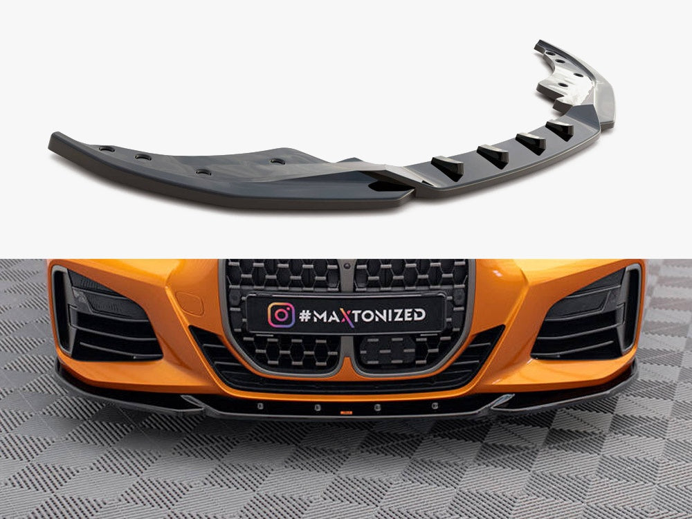 Front Splitter V.4 compatible with BMW 4 M-Pack / M440i G22 / G23 / G22 Facelift / G23 Facelift