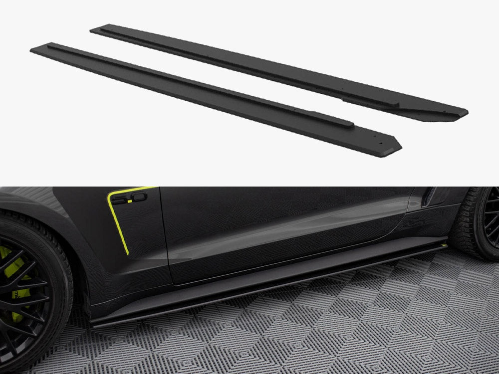 Street PRO Side Skirts Diffusers compatible with Ford Mustang GT Mk6