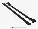 Street PRO Side Skirts Diffusers + Flaps compatible with Ford Mustang GT Mk6