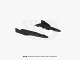 Street Pro Rear Side Splitters + Flaps compatible with Ford Mustang GT Mk6