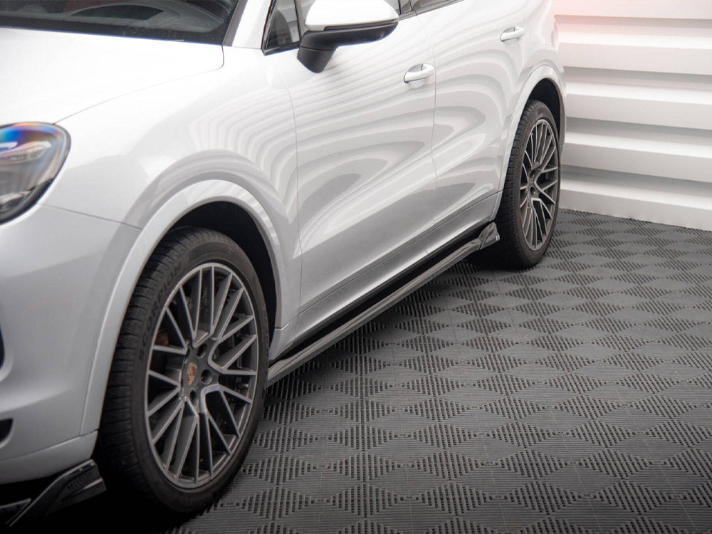 Side Skirt Diffusers V.2 compatible with Porsche Cayenne Sport Design / Turbo SUV / Coupe Mk3 / Mk3 Facelift