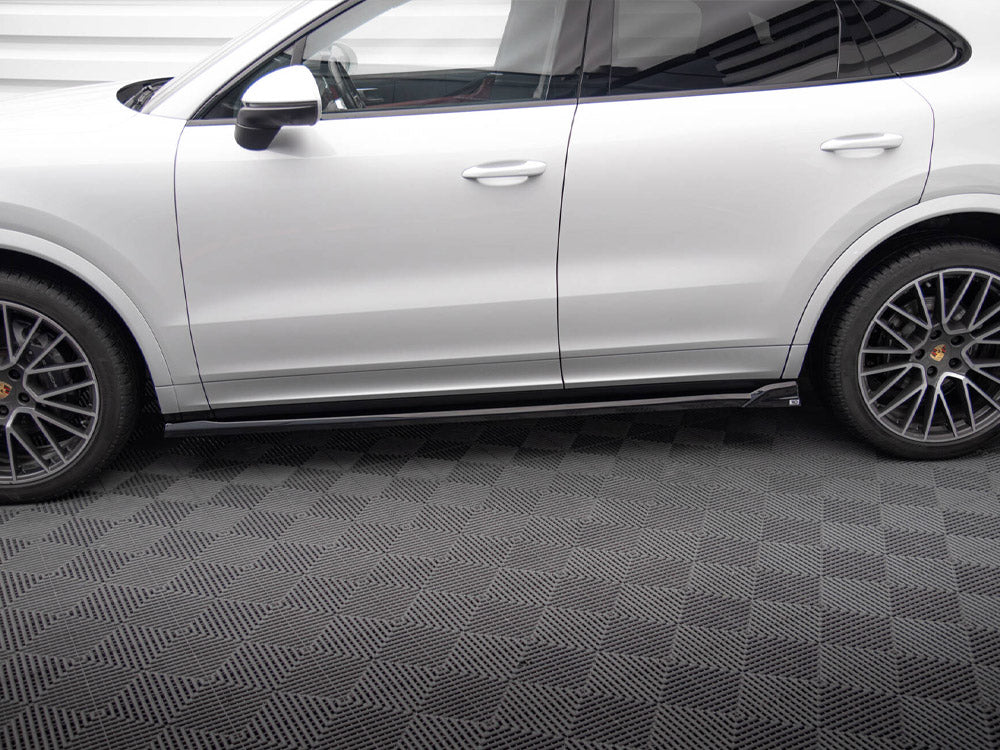Side Skirt Diffusers V.2 compatible with Porsche Cayenne Sport Design / Turbo SUV / Coupe Mk3 / Mk3 Facelift