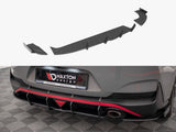 Street PRO Rear Diffuser + Flaps compatible with Hyundai i30 Fastback N Line Mk3 Facelift