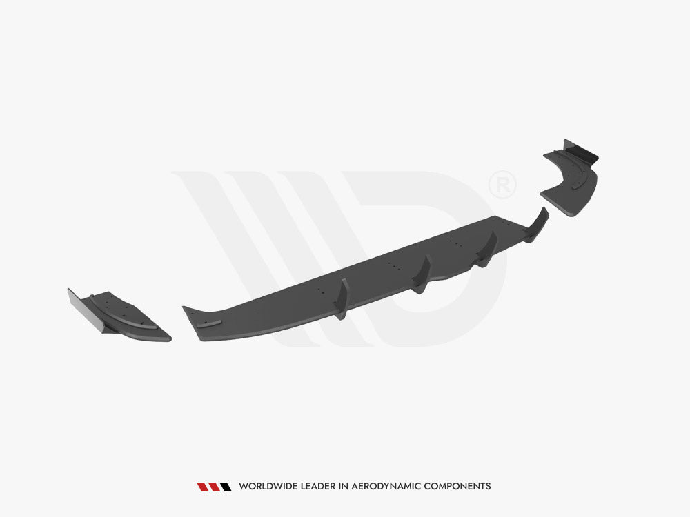 Street PRO Rear Diffuser + Flaps compatible with Hyundai i30 Fastback N Line Mk3 Facelift