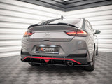 Street PRO Rear Diffuser + Flaps compatible with Hyundai i30 Fastback N Line Mk3 Facelift
