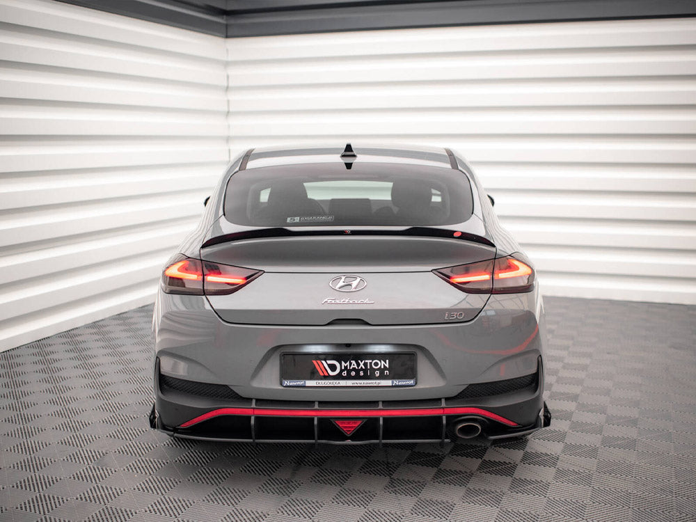 Street PRO Rear Diffuser + Flaps compatible with Hyundai i30 Fastback N Line Mk3 Facelift