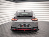 Street PRO Rear Diffuser + Flaps compatible with Hyundai i30 Fastback N Line Mk3 Facelift