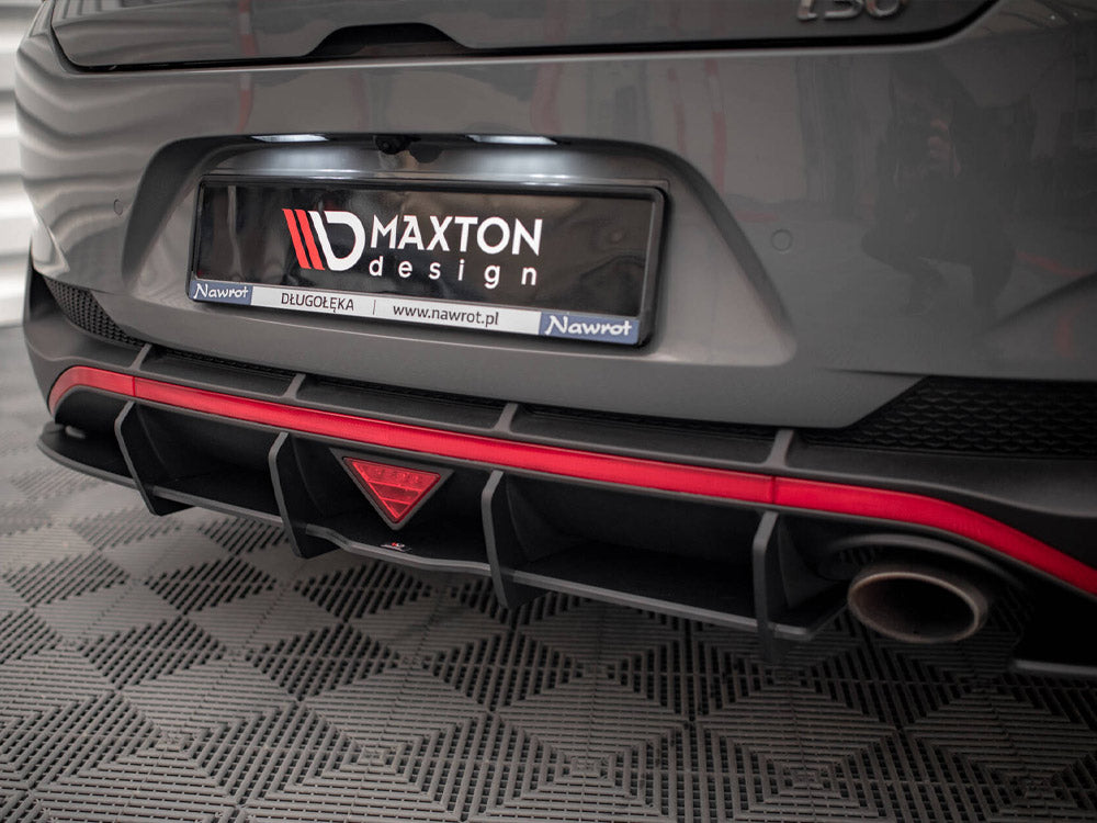 Street PRO Rear Diffuser + Flaps compatible with Hyundai i30 Fastback N Line Mk3 Facelift