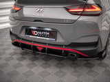 Street PRO Rear Diffuser + Flaps compatible with Hyundai i30 Fastback N Line Mk3 Facelift