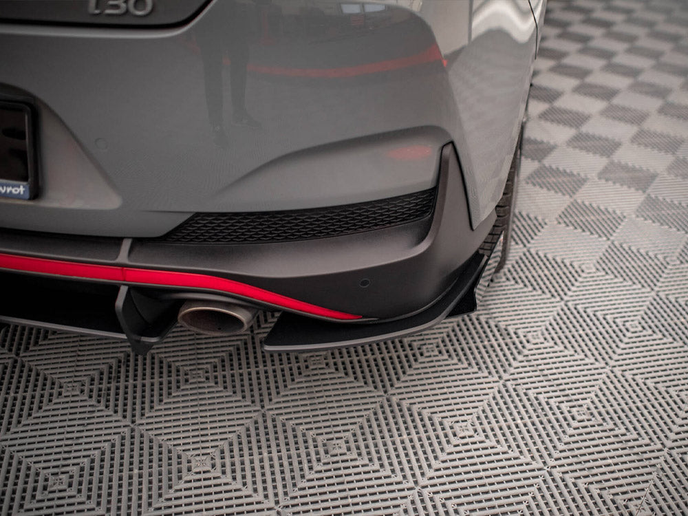 Street PRO Rear Diffuser + Flaps compatible with Hyundai i30 Fastback N Line Mk3 Facelift