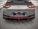 Street PRO Rear Diffuser + Flaps compatible with Hyundai i30 Fastback N Line Mk3 Facelift