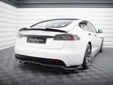 Rear Splitter (Vertical Bars) V.1 compatible with Tesla Model S Plaid Mk1 Facelift