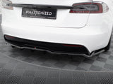 Rear Splitter (Vertical Bars) V.2 compatible with Tesla Model S Plaid Mk1 Facelift